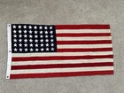WW II Linen USA 48 Star US Navy FLAG 54" X 27" "US Esign NO. 11 Mare Island