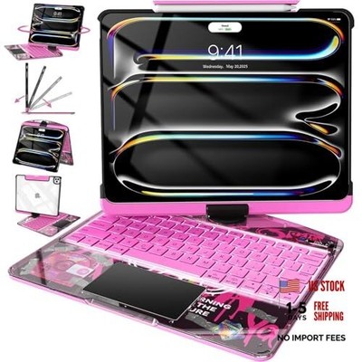  Transparent Keyboard Case for iPad Pro Pro 11'' (M5,M4)ONLY Blush Pulse