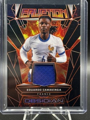 2024-25 Panini Obsidian Eduardo Camavinga Eruption /99 France Patch SP  