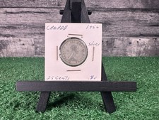 1956 - Canadian Silver 25 Cent Coin. FREE SHIPPING