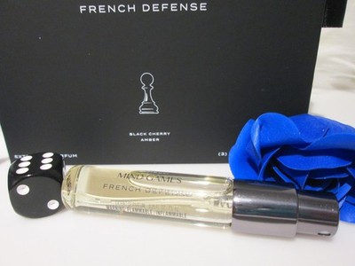 French Defense 7.5 ml /.25 fl oz. travel size Mind Games Extrait Cherrybomb NWOB