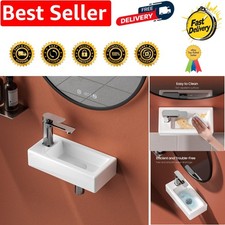 High-Quality Ceramic Bathroom Sink - Small 36 x 18 cm for Elegant Updates