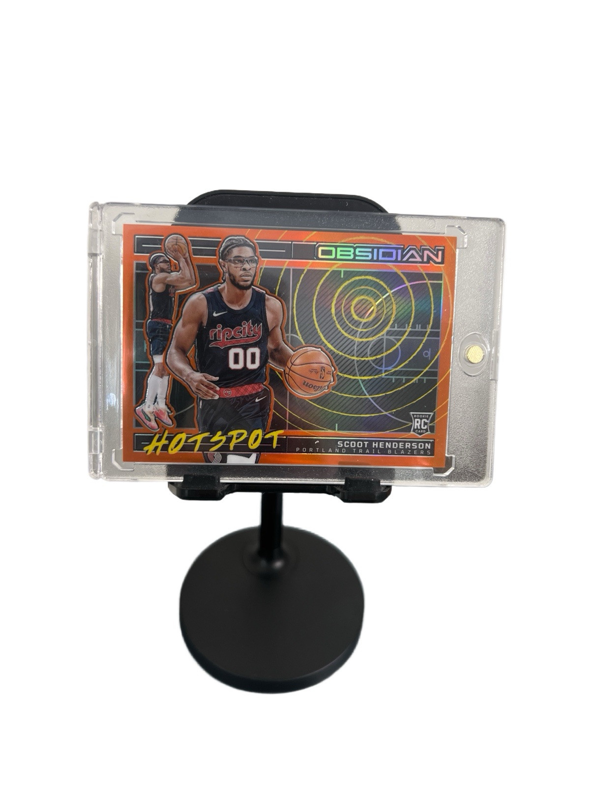 2023-24 Panini Obsidian Scoot Henderson Hotspot Orange Flood RC /75