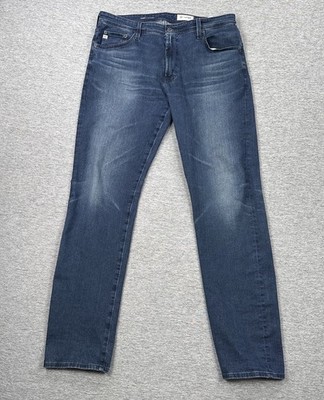 AG Adriano Goldschmied Jeans Mens 38x33 Blue Denim Everett Slim Straight City