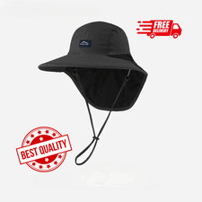Wide Brim Sun Hat with Neck Flap UV Protection Hiking Fishing Cap for Men Women