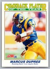 1991 Score #618 Marcus Dupree
