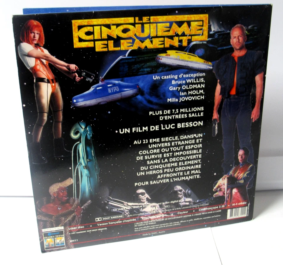 The Fifth Element (PAL) Laserdisc LD Bruce Willis, Luc Besson RARE Import + FREE Foto 2 de 4