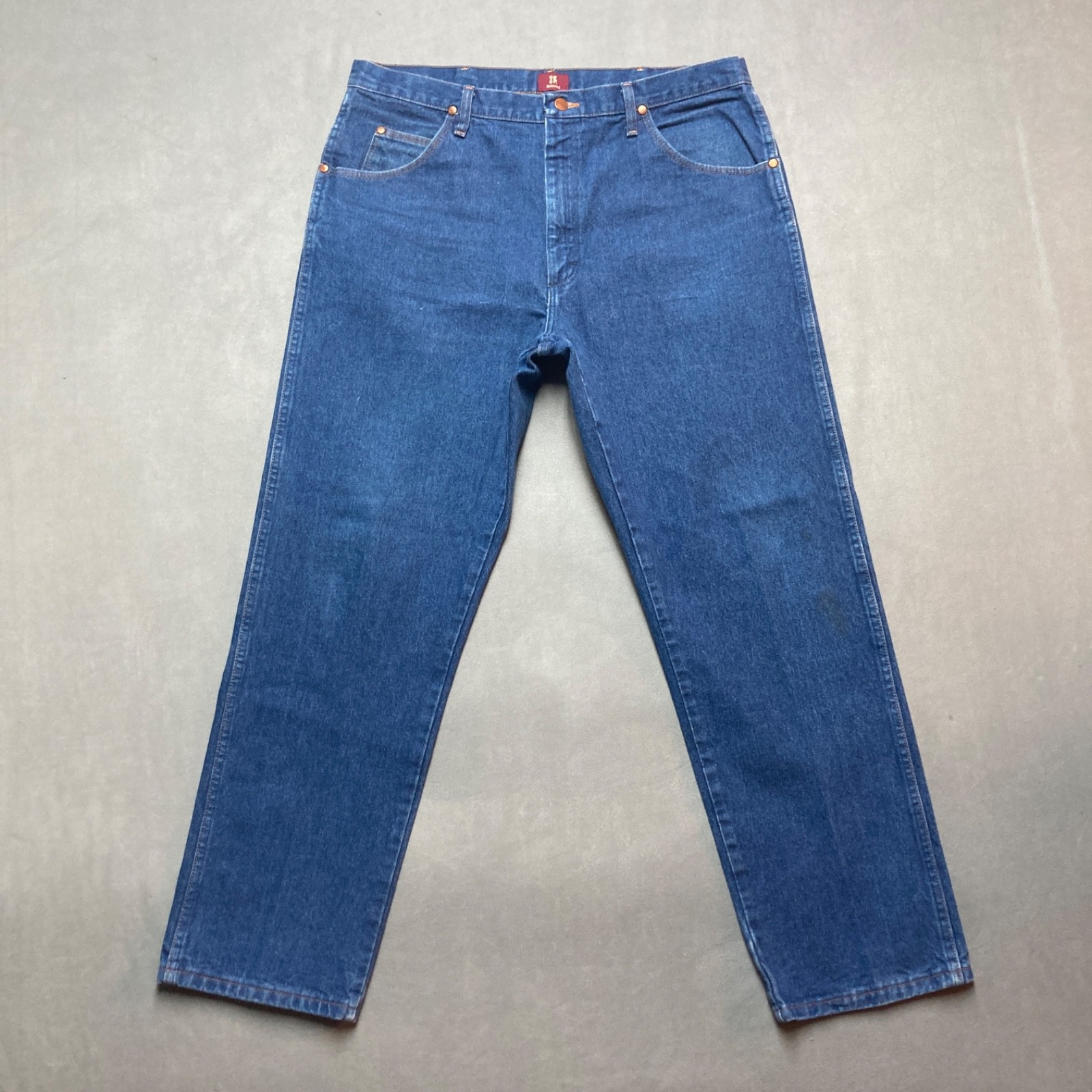 Mens 38x32 Blue Relaxed Fit Western Cowboy Denim