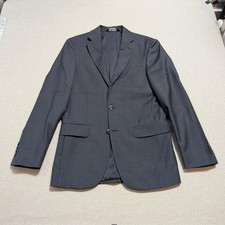 Jos A Bank Traveler Men's Blazer 38L Charcoal Wool Slim Fit Suit Jacket Formal