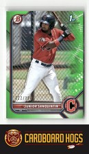 2022 Bowman #BP-80 Junior Sanquintin Cleveland Guardians Neon Green 022/399 SN