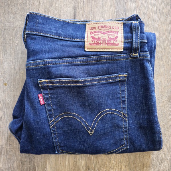 Levis Womens Boyfriend Denim W30 L27 Blue Zip Fly Jeans