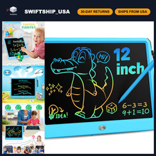 12" LCD Writing Tablet, Erasable Doodle Board, Colorful Drawing Pad for Kids  A