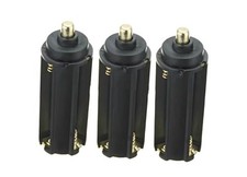 Plastic 3xAAA Battery Adapter Tube 3pcs for Handheld Flashlight Torch - Set of