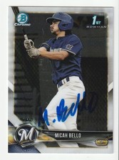 Micah Bello Signed 2018 Bowman Draft Chrome Card Auto BDC-111 Autograph COA