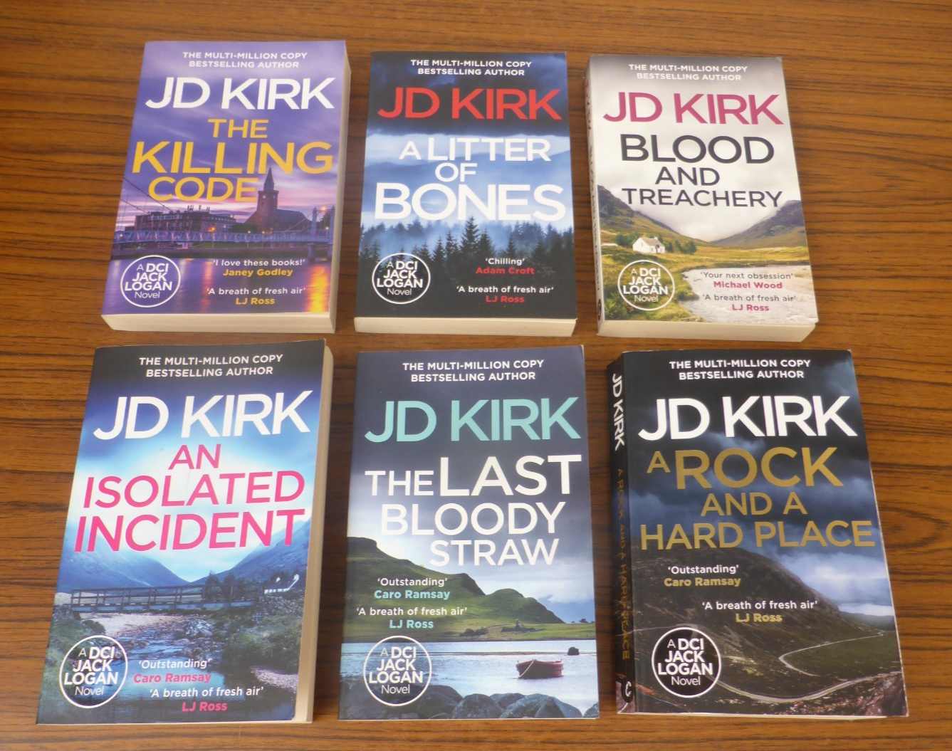 DCI Logan Book Bundle x 6 - JD Kirk Crime Thriller Fiction Job Lot - Paperback
