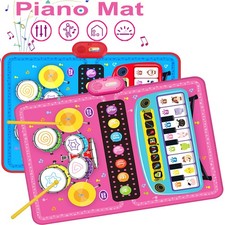 Child Baby Musical Mat Toy Floor Piano Keyboard Animal Blanket Early Education