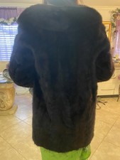 Vintage Mink Fur Coat Women Size 10 Medium Dark Brown