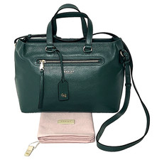Image of Radley Pickwick Cross Body Bag Shoulder Bag Multiway Medium Dark Green Leather