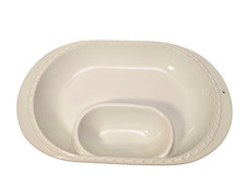 Nora Fleming Chip & Dip Bowl, 16" x 10" Oval Pearl Dot Rim Stoneware Server, EUC