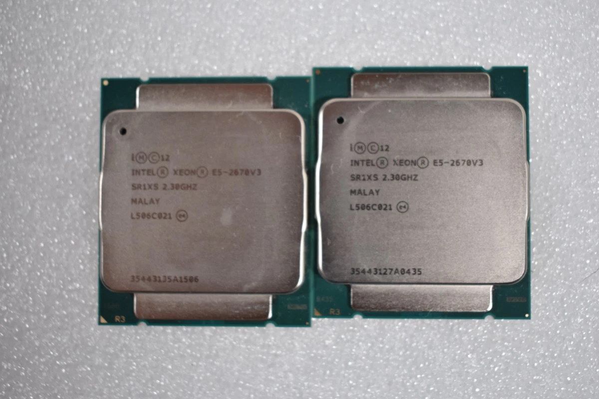 Matched Pair (2x) Intel Xeon E5-2670 v3 12 cores 24 T 2011-3
