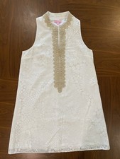Lilly Pulitzer Jane Shift Dress In Resort White Mocean Lace Size 10