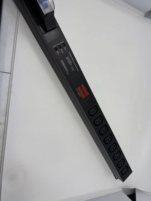 LOT OF 2 | PDU 100-250V 50/60Hz | 8×C13 | Surge Protected | Metered w/ LCD