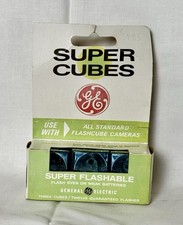 General Electric GE Super Cubes Bluecoat Flashcubes Blue Flash Bulbs Brand New