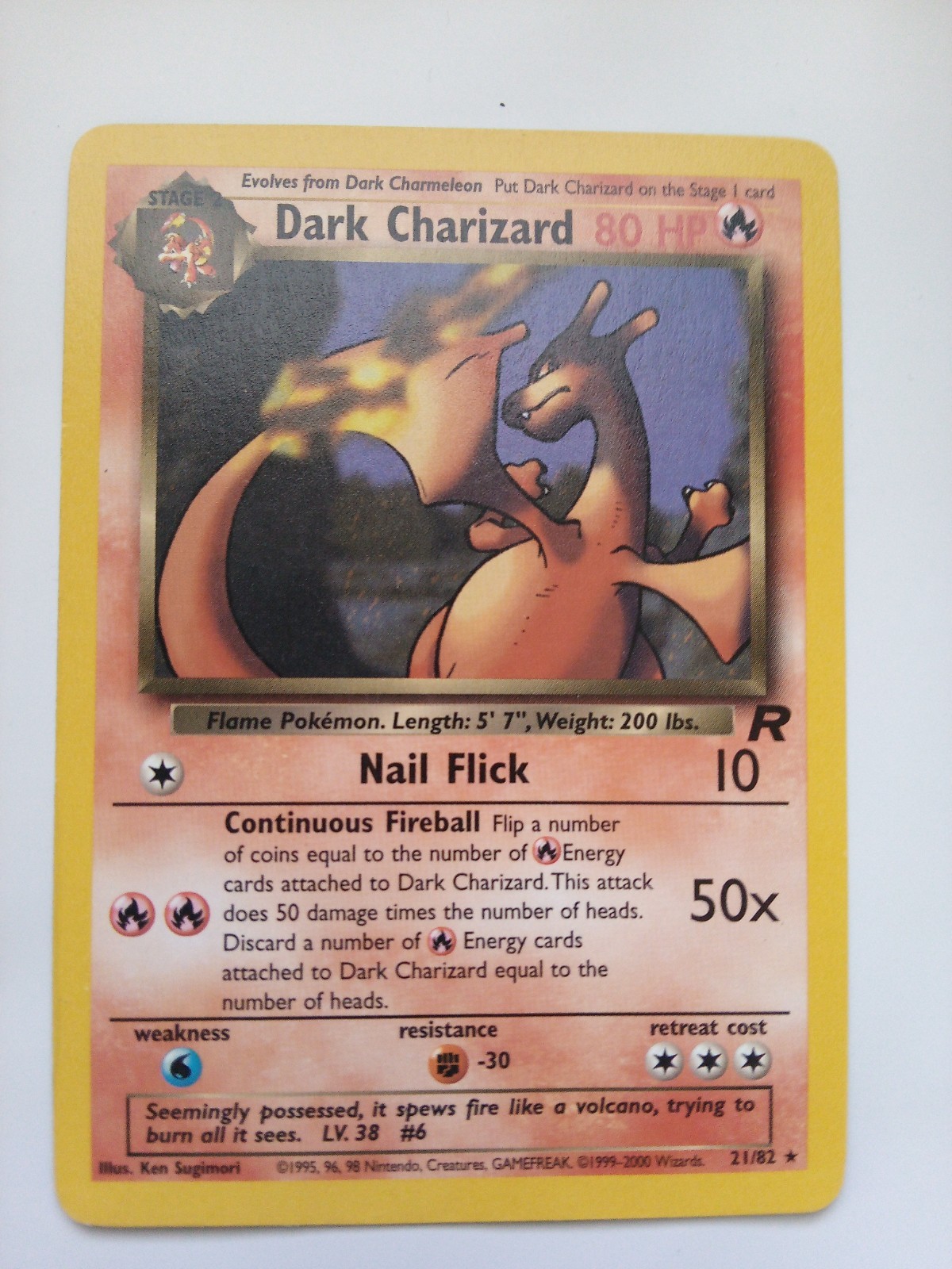 Dark Charizard 21/82 Team Rocket Regular NEAR MINT - Pokemon NON HOLO