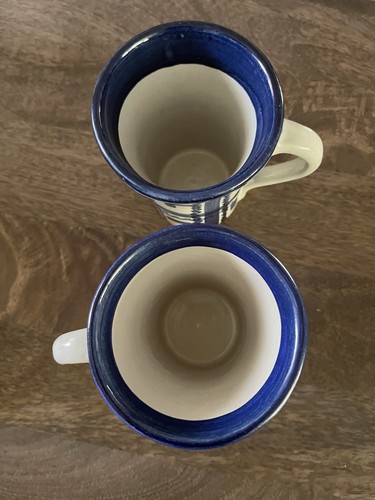 2 LOUISVILLE STONEWARE Pottery John Taylor Mug Blue Decorated plus minus + - - Picture 4 of 6