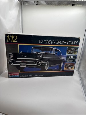 Monogram 1 1/2 57 Chevy Sport Coupe 1986 New Open Box. Box Has Damage.