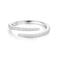 MOOSE Moissanite Open Twist Rings for Women, D Color VVS1 Clarity Lab Created...