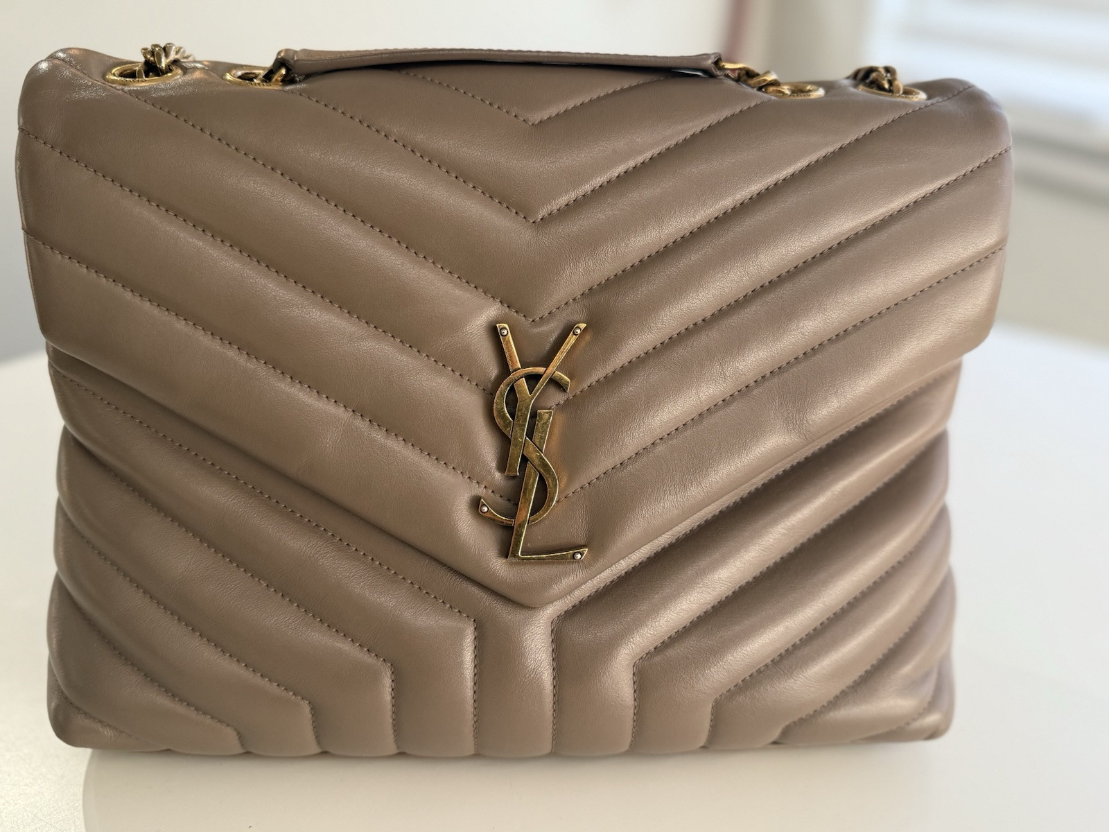 YSL Medium Lou Lou Bag Pre-Owned Pristine with Dust Bag Auth Cards Receipt