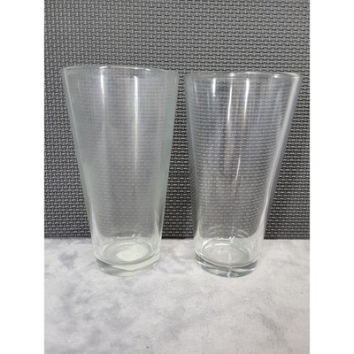 Set of 2 Pottery Barn PB Classic Large Iced Tea Glasses Clear Made in USA