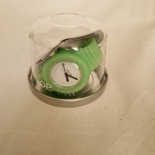 Orologio in gomma Hip Hop verde con scatola