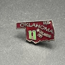 Oklahoma City Tulsa State Outline United States Of America Lapel Hat Pin