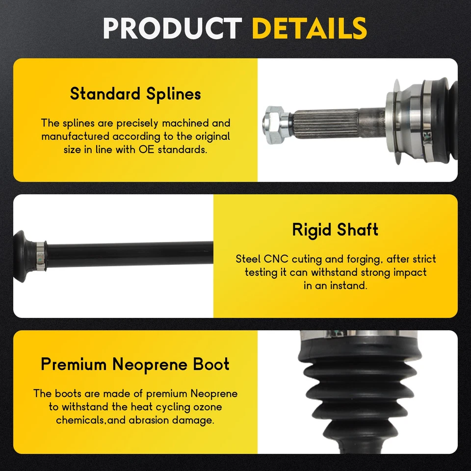 For Subaru Outback 2015-19 Subaru Legacy 2015-17 CV Axle Rear LH RH - Image 2 of 4