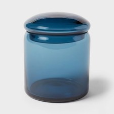 Colored Glass Bath Canister Blue