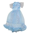 Vtg Barbie & Ken Wedding Party Flower Girl Frills Blue Dress for Skipper 1419