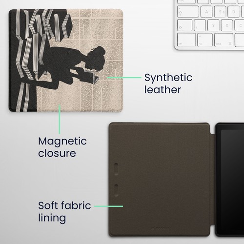 Slim PU Leather Case Cover for Amazon Kindle Oasis 10. Generation - Afbeelding 5 van 8