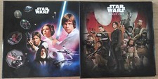lot de 2 Star Wars Leclerc 2015 et 2016 Album complet 54 jetons + tapis de jeu.