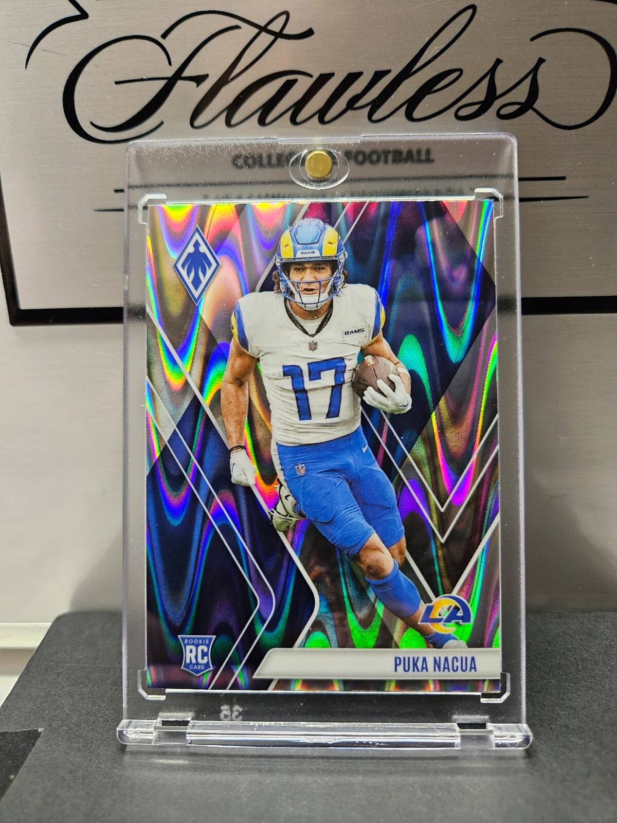 2023 Panini Phoenix RC Puka Nacua sharp card #200 SP Silver Holo Seismic