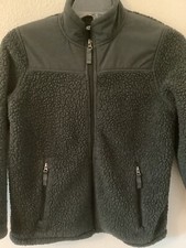 Boys 32 Heat Fleece Jacket Full Zip M 8/10 Dark Green Full Zip