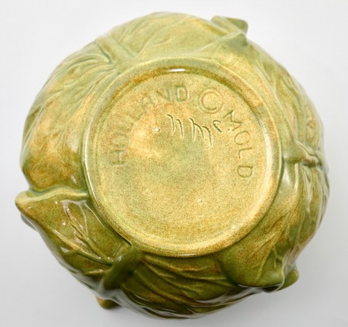 Vintage Cabbage Bowl with Bunny Lid Holland Mold Midcentury Ceramics Green - Picture 4 of 16