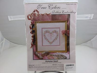 True Colors VICTORIAN HEART Ribbon Embroidery Kit SRK0006 NEW Old Stock