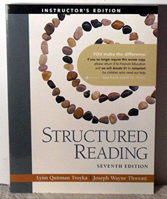 STRUCTURED READING--INSTRUCTOR'S EDITION (SEVENTH EDITION) By Lynn Quitman VG