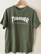 Authentic Thrasher Skateboard Magazine Men Size M T-shirt Green Big San Fran