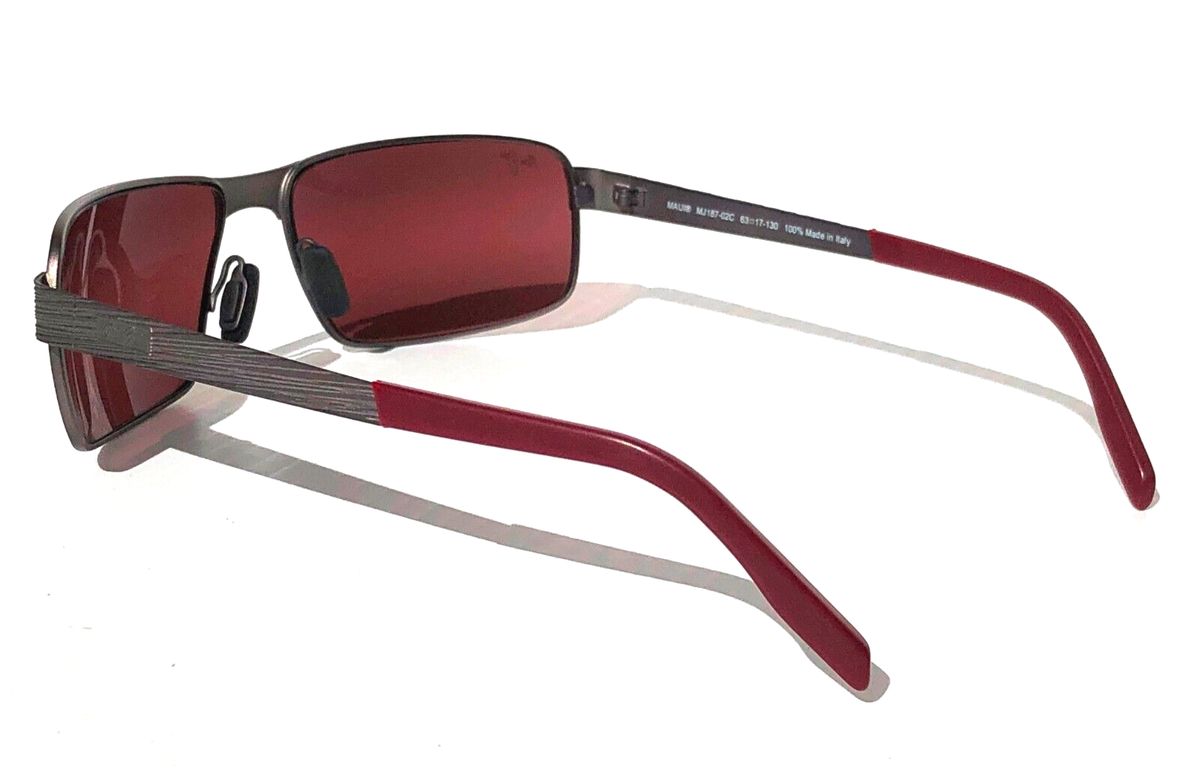 NEW Maui Jim CASTAWAY Gunmetal Grey POLARIZED Maui Rose Lens