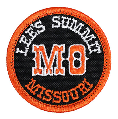 Lee's Summit Missouri Embroidered Patch Black/Orange Iron-On Sew-On Jacket Hat