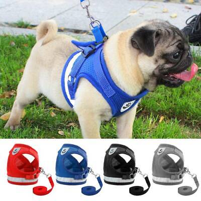 Puppy Dog Vest Harnesses Leads Set Pu Leather Adjustable Pet Dog Halter Harness