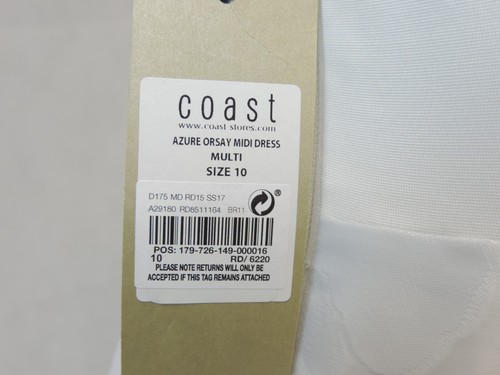 Coast Azure Orsay Midi Dress Size 10 Uk Rrp £79 CR027 CC 07 - Picture 6 of 11